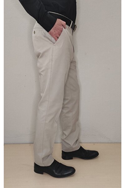 Bomenti Life Men's Gabardine Stone Regular Fit Sports Trousers