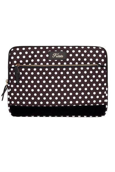 Fudela 15.6 Inch Black Polka Dot Macbook-Laptop Bag