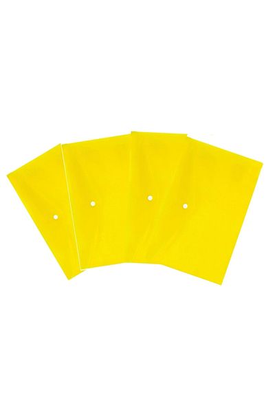 Bosphorus A4 Snap File Yellow 4 Pieces PVC 31x24cm