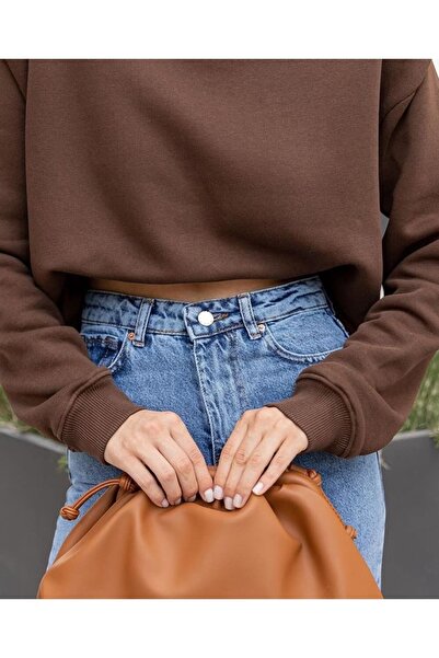 Trn JNS Жіночі джинси з еластаном, відкриті для прання, супервисока талія, широкі штанини, джинсові штани