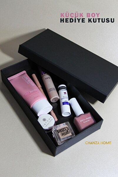 CHANZA HOME Küçük Boy Siyah Hediye Kutusu Telefon Kartlık Gözlük Kutusu Hediye Kutusu