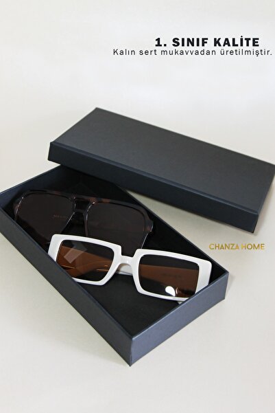 CHANZA HOME Küçük Boy Siyah Hediye Kutusu Telefon Kartlık Gözlük Kutusu Hediye Kutusu