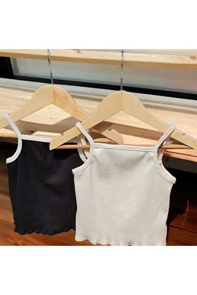 BEBEĞİME ÇORAP Κοριτσίστικη μπλούζα με λουράκια 2 τεμαχίων κορυφαία ρούχα (0-...