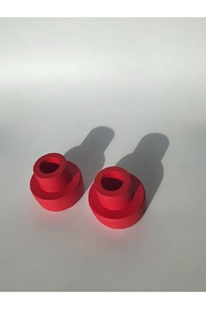 Blank 2-Piece Step Red Candlestick Candle Holder