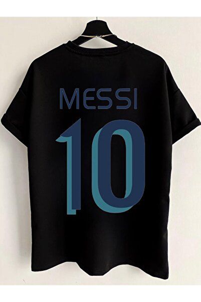 Stadium Tricou Neymar Imprimat Unisex Negru Oversize - Decolteu Crew