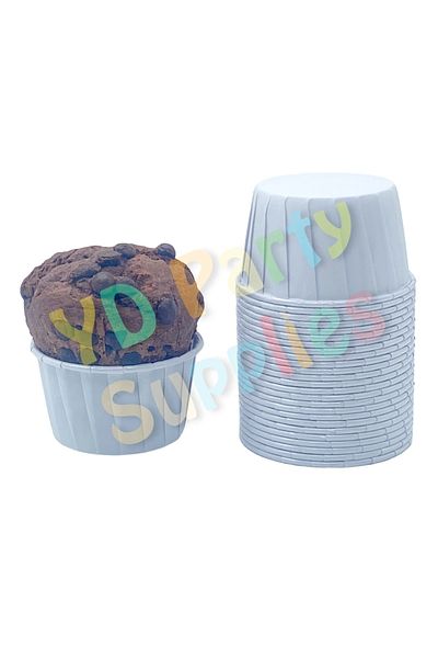 YD Party Supplies White Muffin Cake Mold 50 Pieces 50x39