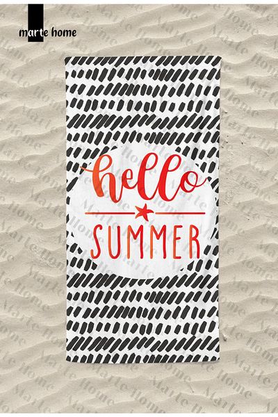 Marte Home Hello Summer K - Printed Beach Towel