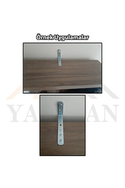 Yapıkan 7 Adet Korniş L Demiri Gönye 2x16x52x100mm- Mobilya Dolap Raf Masa Sa...