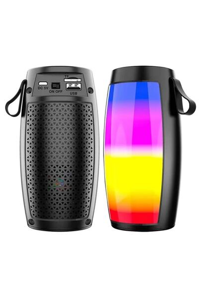 JUNGLEE Bluetooth Speaker Kablosuz Hoparlör Led Işıklı Fm Radyolu Sd Kart Ve ...