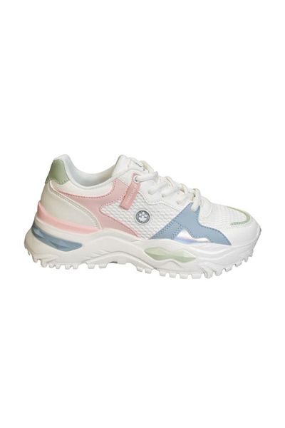 lumberjack Femei Alb Inside Roz Albastru Culori Talpa groasa Walking Sneacer Pantofi sport