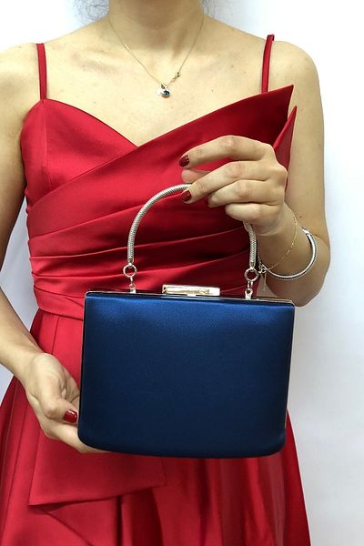 NAZART Dámské saténové večerní šaty Clutch Portfolio dámská kabelka