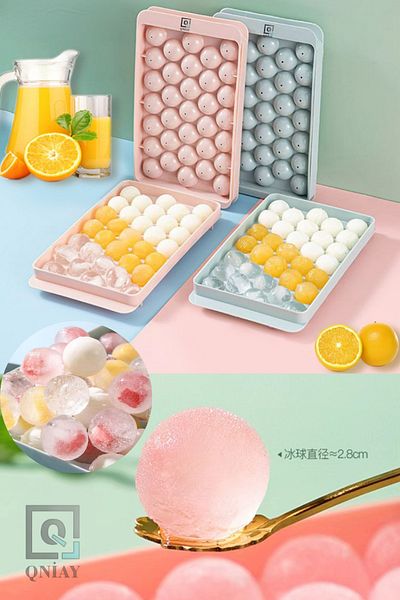 QNİAY Practical Lid 33 Compartment Drop Ice Mold Lid Model Ice Mold Cocktail Lemonade Etc.