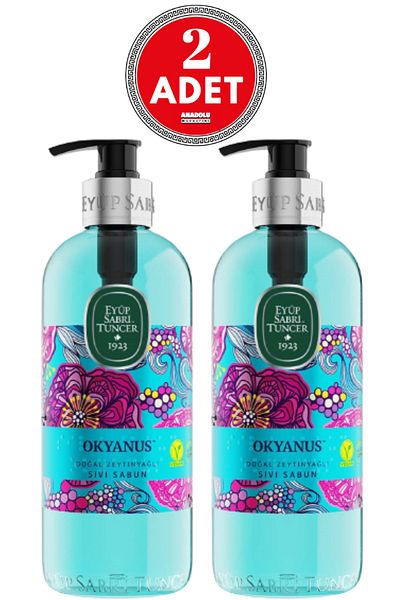 Eyüp Sabri Tuncer Ocean Natural Olive Oil Liquid Soap 500 ml 2 Pieces