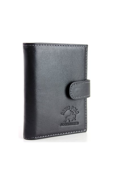 Çanta Sepetim Genuine Leather Transparent Card Compartment Black Men's Wallet...
