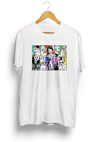 karikatürstore One Piece Straw Hat Pirates Members Printed Unisex T-Shirt