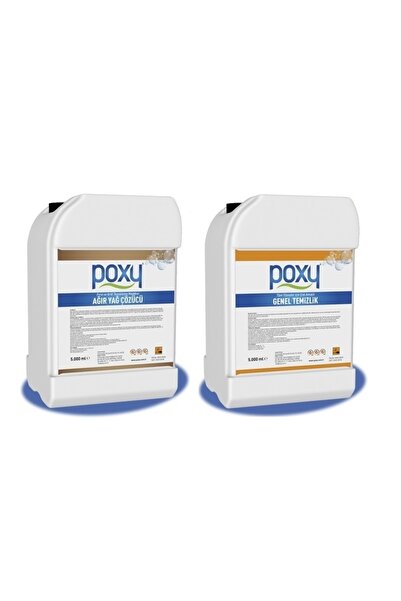 Poxy Genel Temizlik 5 Kg & Ağır Yağ Çözücü 5 Kg