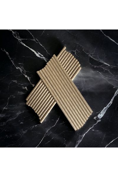 Krm Ambalaj 8*23 cm Kraft Paper Straws, 25 Pieces