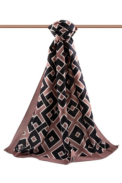 Vissona Γυναικείο σάλι πολυτελείας Medina Silk Dusty Rose-1