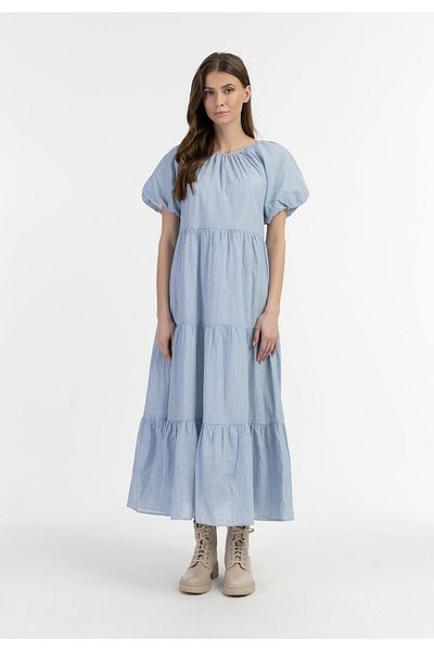 Dreimaster Vintage Kurzarm Maxikleid naemi
