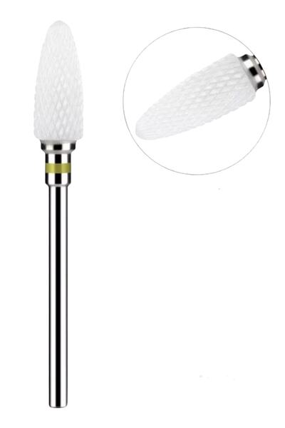 Full Beauty Sari Seramik Freze Uç Törpü Makine Uc Manikür Ceramic Nail Drill Bit