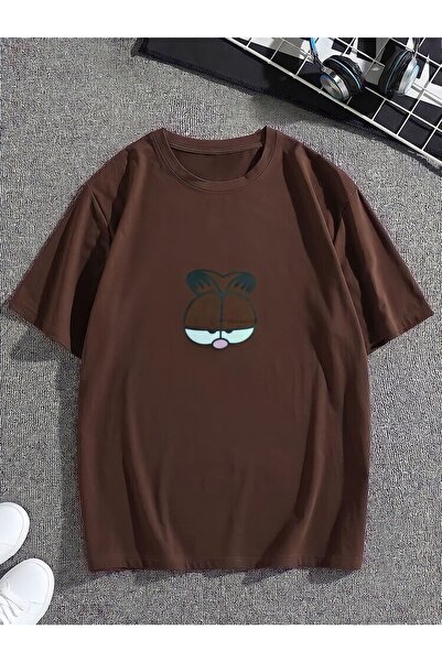Serays moda Garfield Kedi Baskılı Kız/erkek Çocuk Tişört