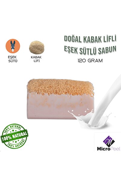 Micro Peel صابون حليب الحمار من ألياف اليقطين الطبيعية 120 جرام