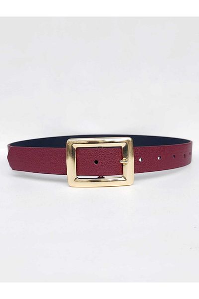 Kemerix curea de damă cu cataramă din aur Burgundy