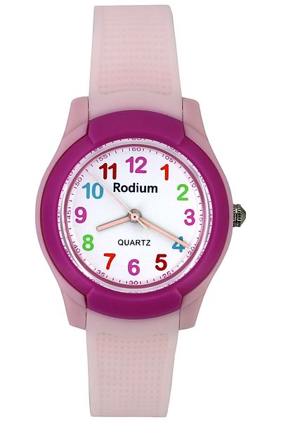sezerekspres Children's Wristwatch Waterproof Rodium Analaog (8817)-(pink-fuchsia)