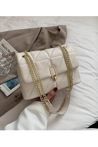 MAC&MOS Geantă de umăr crem pentru femei