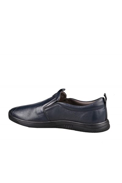 MARCOMEN 17378 Чоловічі повсякденні черевики з натуральної шкіри, синього кольору