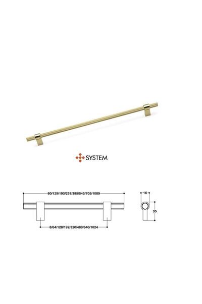 System 640mm Gl Gold Altın Renk Kulp Sy8990 0640 Gl-gl