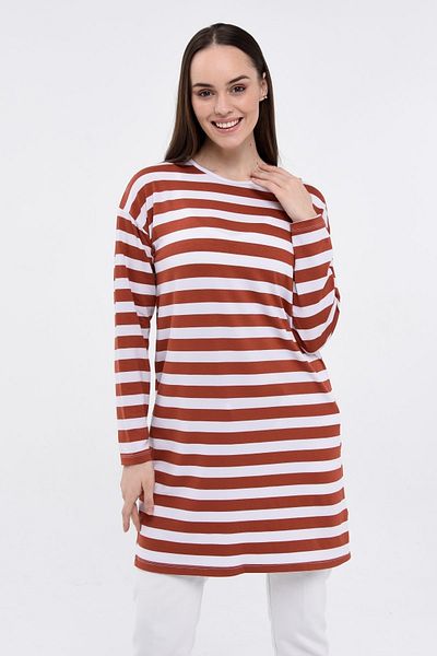 Pamuk Butik تونيك رياضي برقبة دائرية وحجاب للنساء
