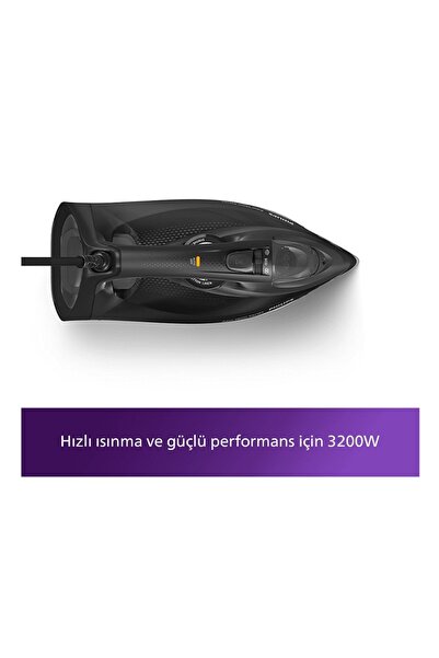 Philips Yeni Seri , Azur Dst7511 Buharlı Ütü, 3200w, 55g/dk Sürekli Buhar  300 ml Siyah