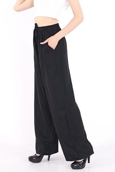 Moda Tuğram Women's Black Color Loose Trousers
