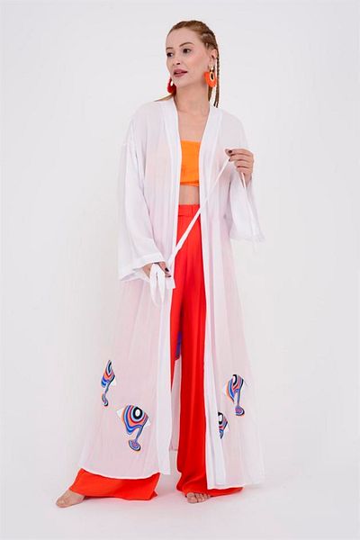 ZTO Women's Jellyfish Printed Kimono