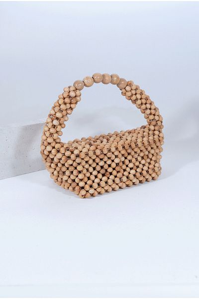 Sun Pieces Wooden Bead Handbag