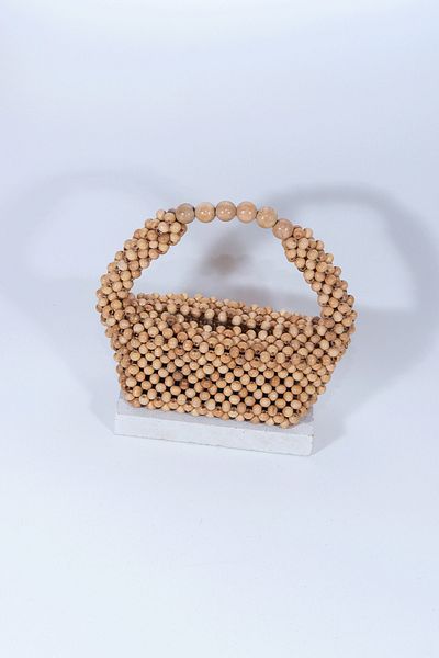 Sun Pieces Wooden Bead Handbag