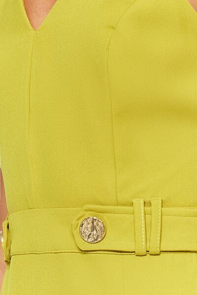 Trendyol Collection Green Button Detailed Woven Jumpsuit TWOSS23TU00145