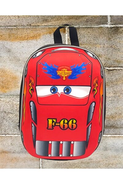 Uniquerrs Kindergarten Nursery F-66 Racing Car Printed 3-6 Years Old 5d Embossed Backpack School Bag