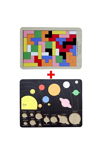 MartinaCole Eğitici Geliştirici Tetris Renkli Büyük Boy Ahşap Bultak Ve Renkl...