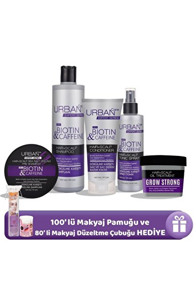 Urban Care Expert Biotin & Kafein Serisi Bakım Seti Ve 2 Çeşit Pamuk Hediyeli