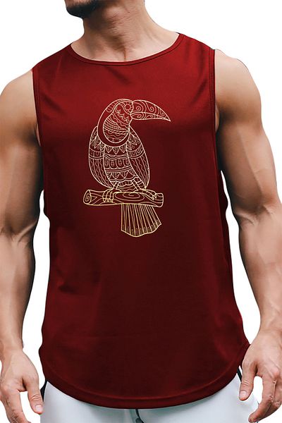 BLUU Parrot Sleeveless Athlete T-shirt Tank Top Sports Athlete