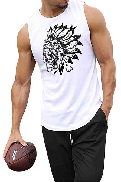 BLUU Indians Sleeveless Athlete T-shirt Tank Top Sports Singlet