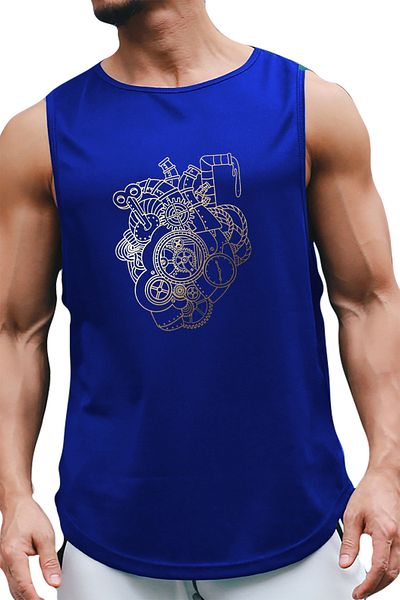 BLUU Αμάνικο αθλητικό μπλουζάκι He-art Tank Top Sports Singlet