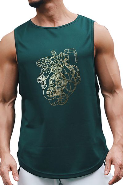 BLUU Αμάνικο αθλητικό μπλουζάκι He-art Tank Top Sports Singlet
