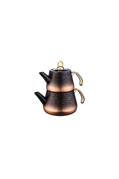 Taşev Black Space Granite Teapot Set