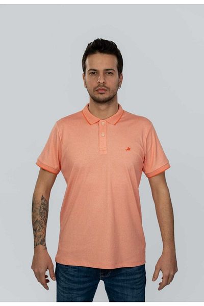 Moda Işık Μπλουζάκι με γιακά πόλο με σχέδιο σολομού