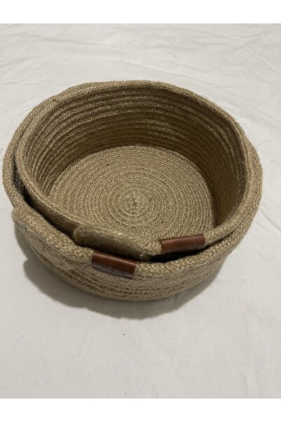 HALİME SULTAN Ikili Jüt Meyve Sepeti Ekmek Sepeti Hasır Ip