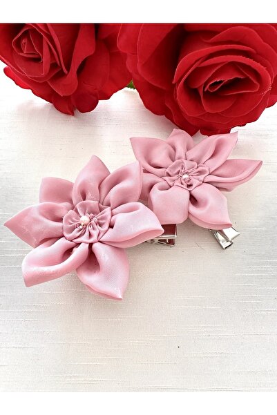 alsaccessories Culoarea roz, cu două flori, închidere cu cataramă cu o singur...