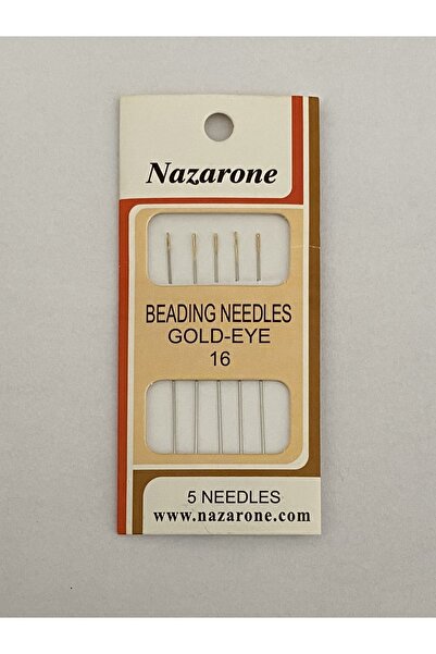 Nazarone إبرة خرز خاصة باللون الأصفر، عبوة من 5 قطع